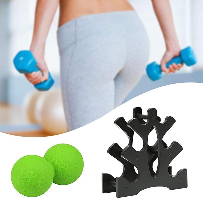 Tier Dumbbell Rack,with a Massage Ball,Dumbbell Tree