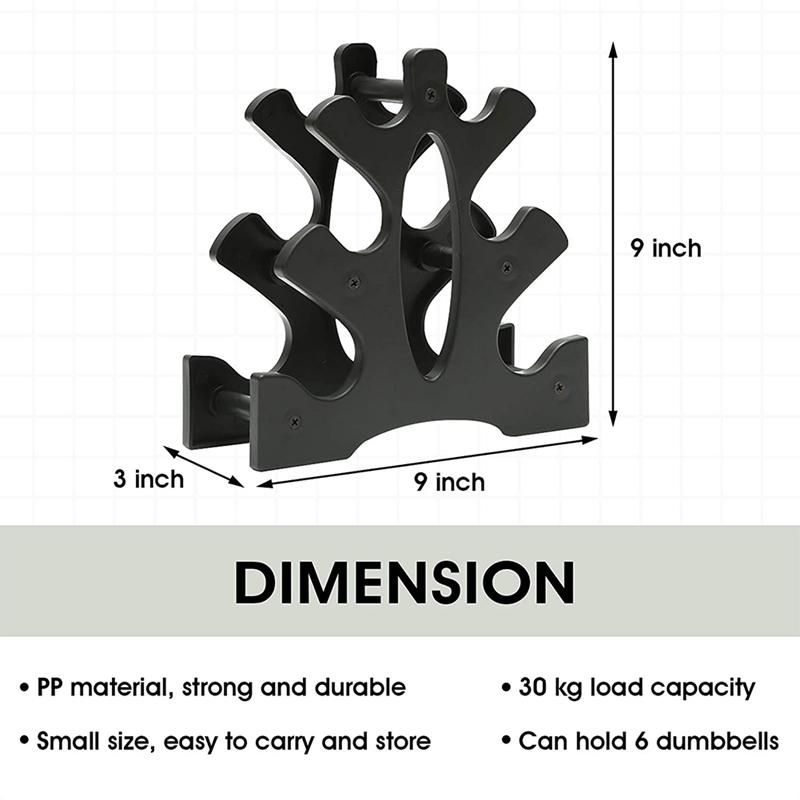 Tier Dumbbell Rack,with a Massage Ball,Dumbbell Tree