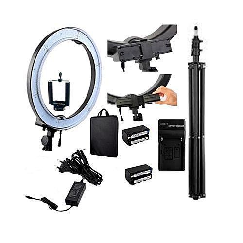 Ring Light 18 Inches Rechargeable LED Ring Light With Battery