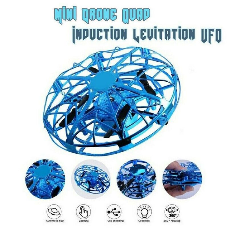 Mini Drone Quad Induction Levitation Ufo Led Light Usb Kid