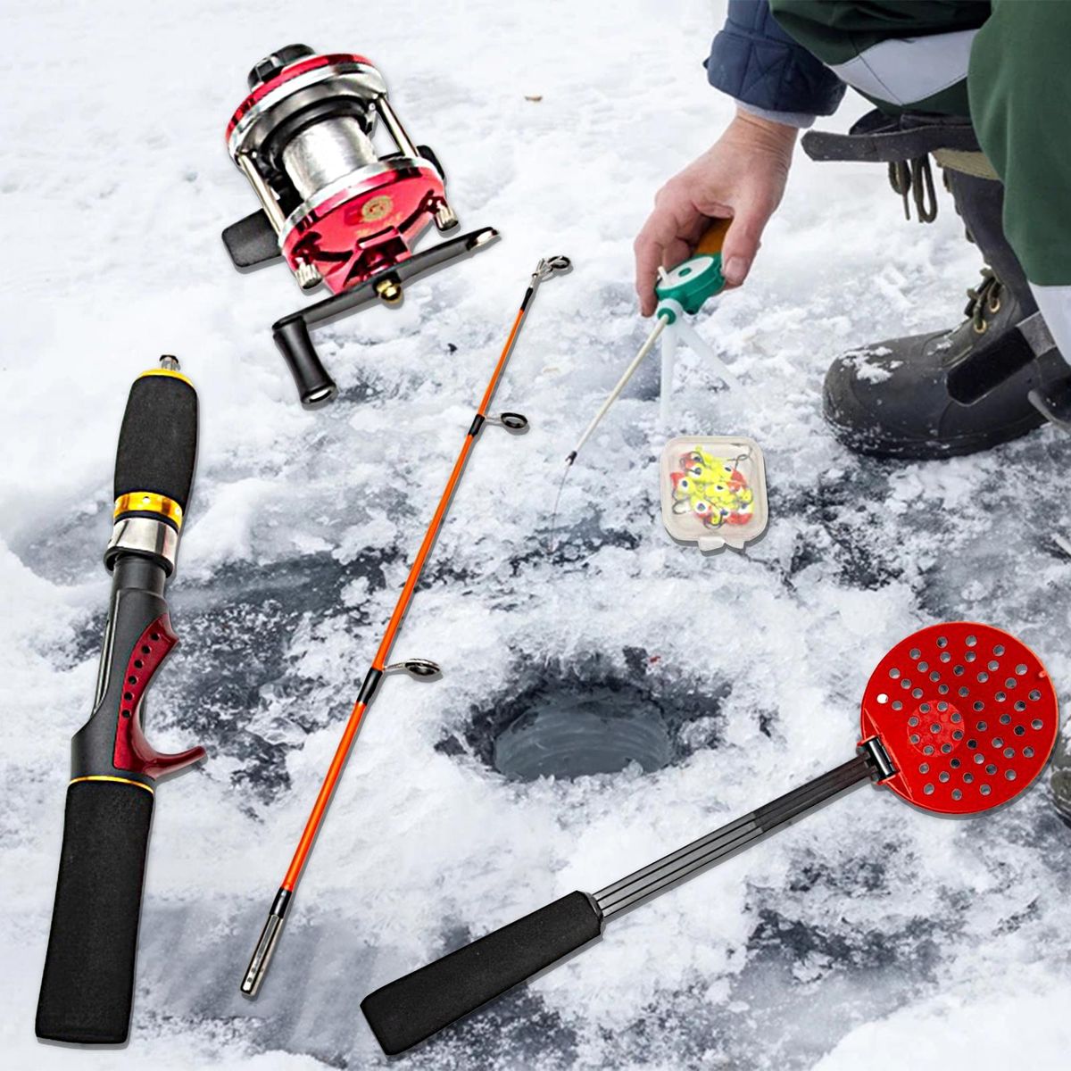 1 Set Ice Fishing Combination Kit Wear-resistant Winter Fishing Kit