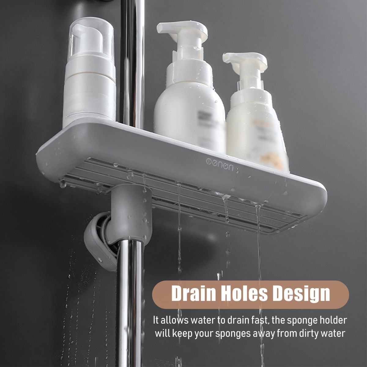 Shower Caddy Shelf Adjustable Height Shower Rack For Slide