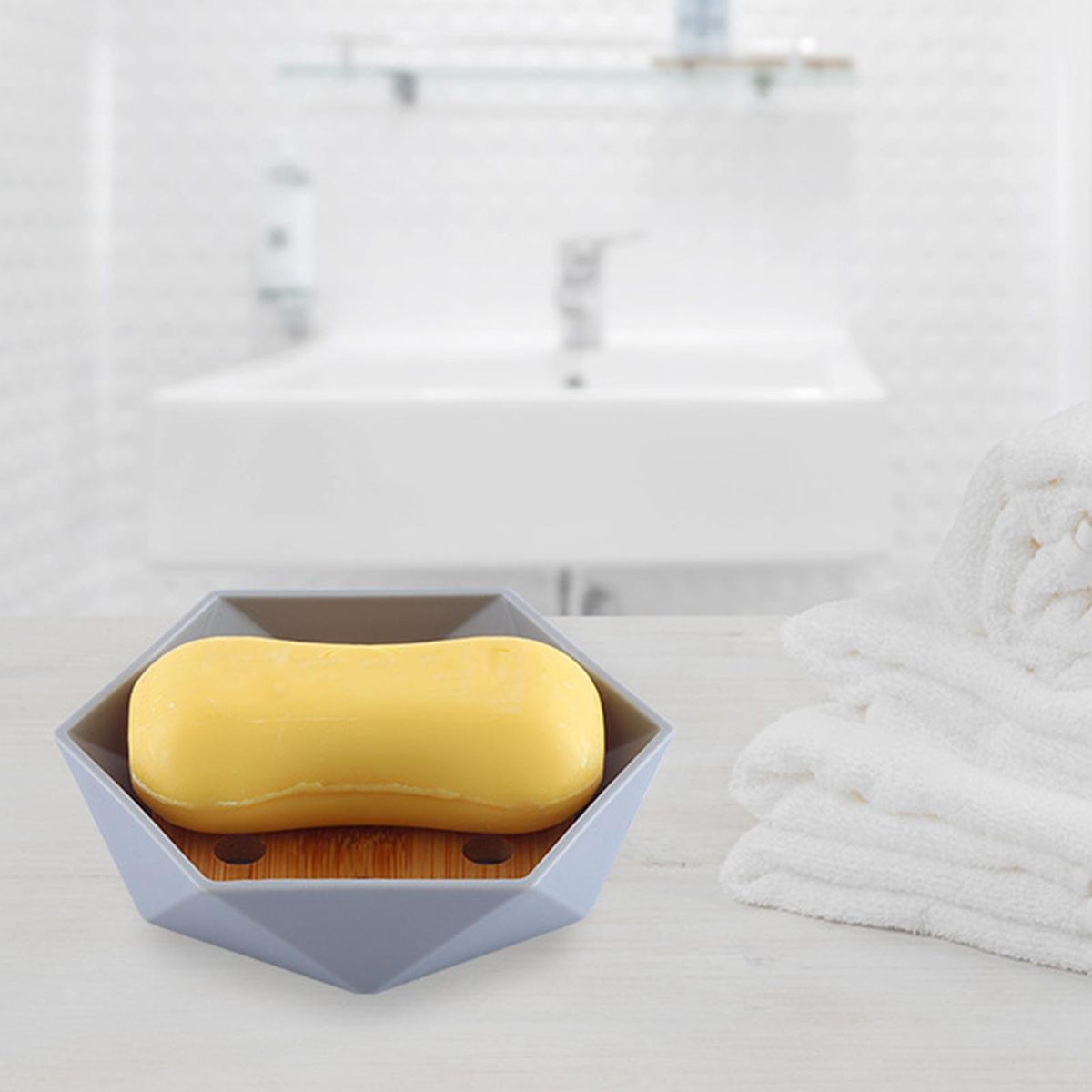 Electroplated Toothbrush Cup Bath Set Holders Grey