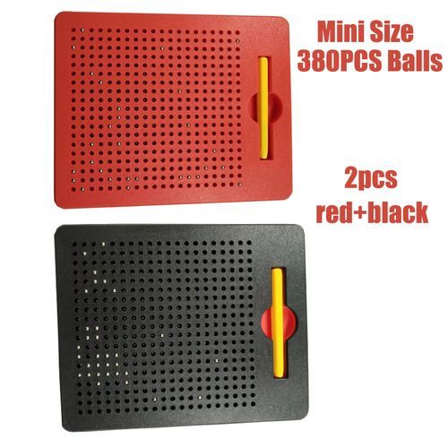 Magnetic Tablet Magnet Pad Drawing Board Steel Bead Stylus Pen Pop Bead Learning Educational Writing Toys For Children Gift 2pcs Mini Size