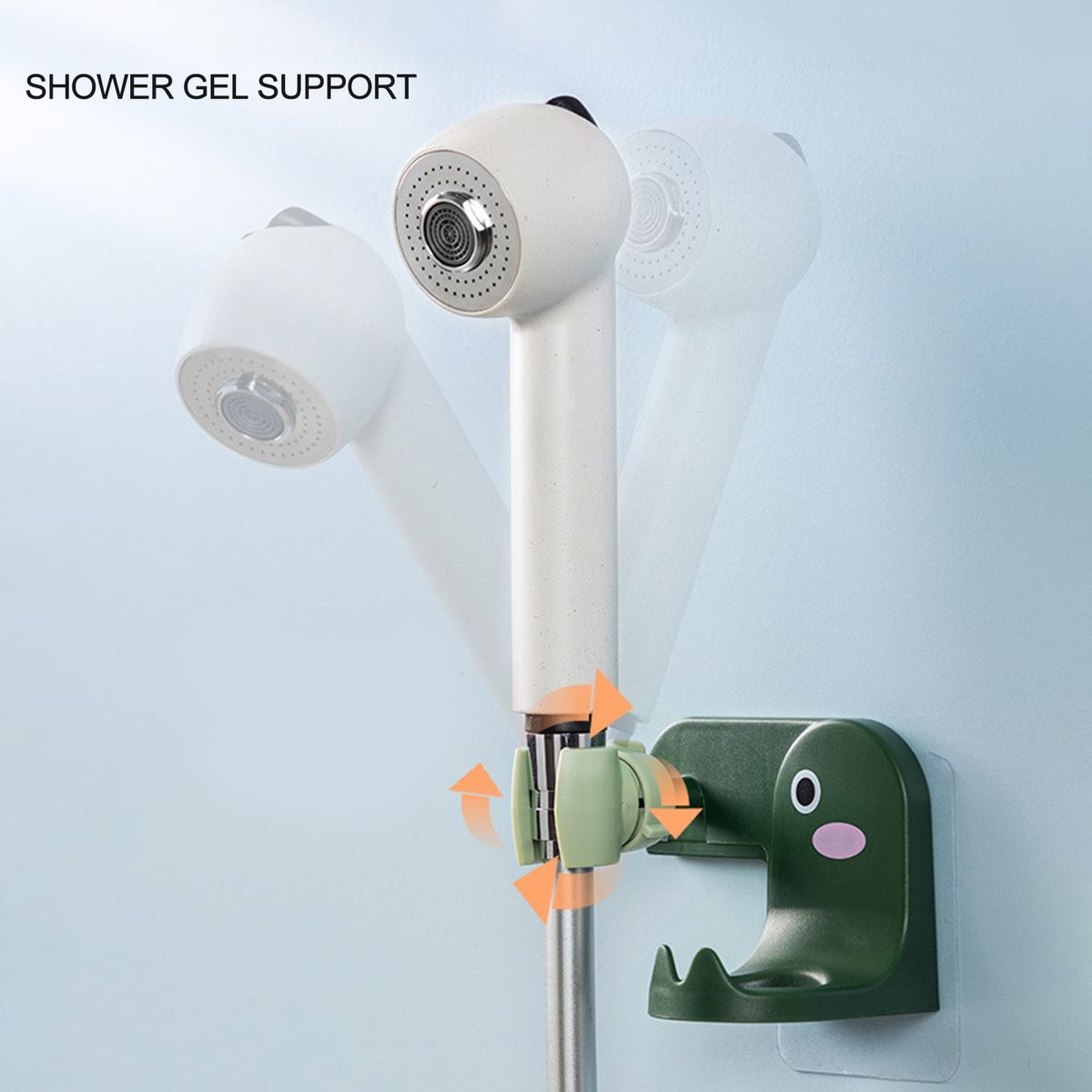 Shower Head Holder Shampoo Holder Shower Bracket Green