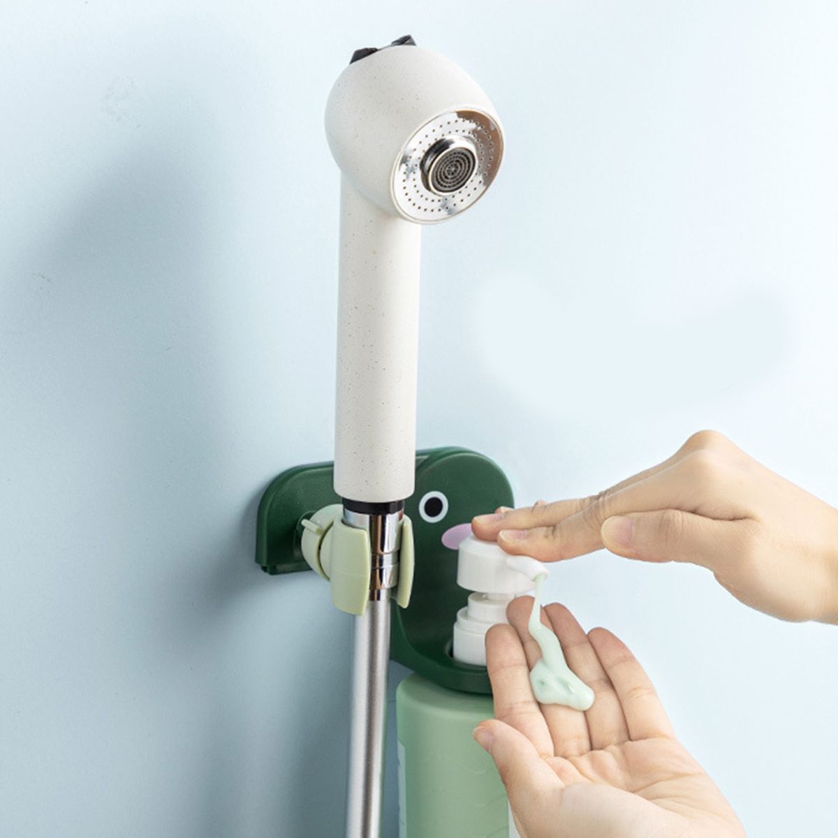 Shower Head Holder Shampoo Holder Shower Bracket Green