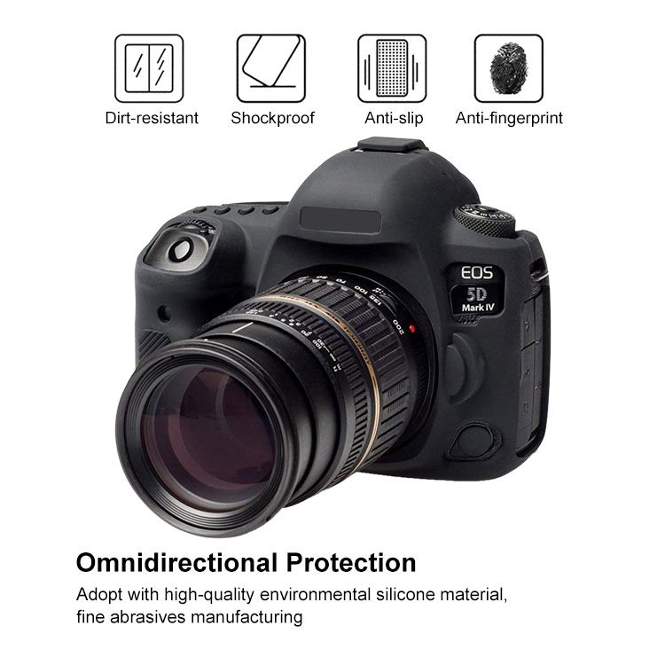 PULUZ Soft Silicone Protective Case For Canon EOS 5D Mark IV(Black)