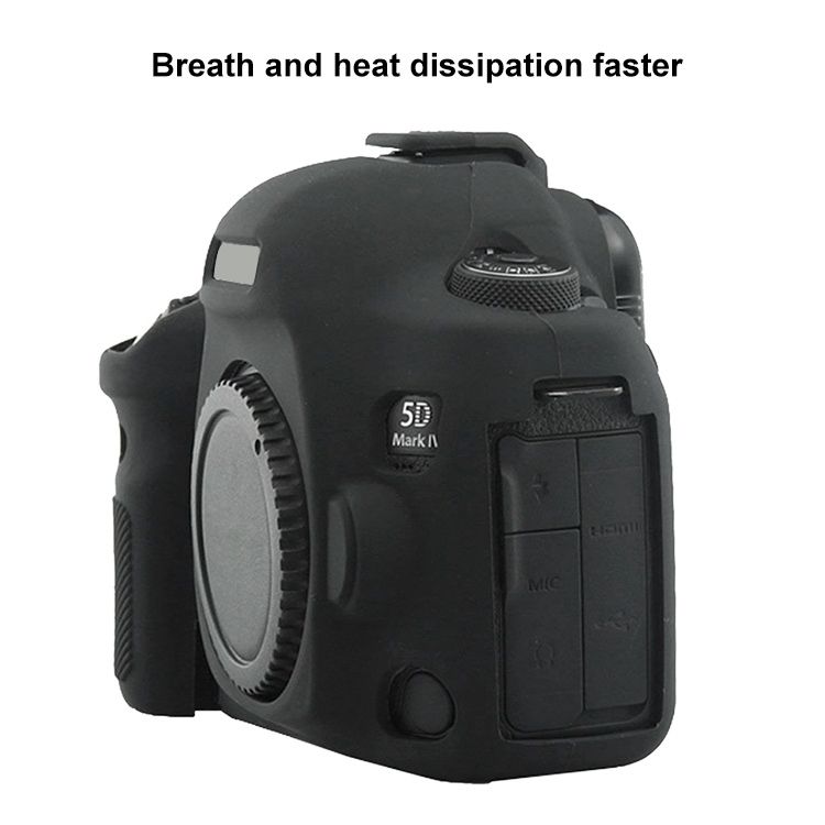 PULUZ Soft Silicone Protective Case For Canon EOS 5D Mark IV(Black)