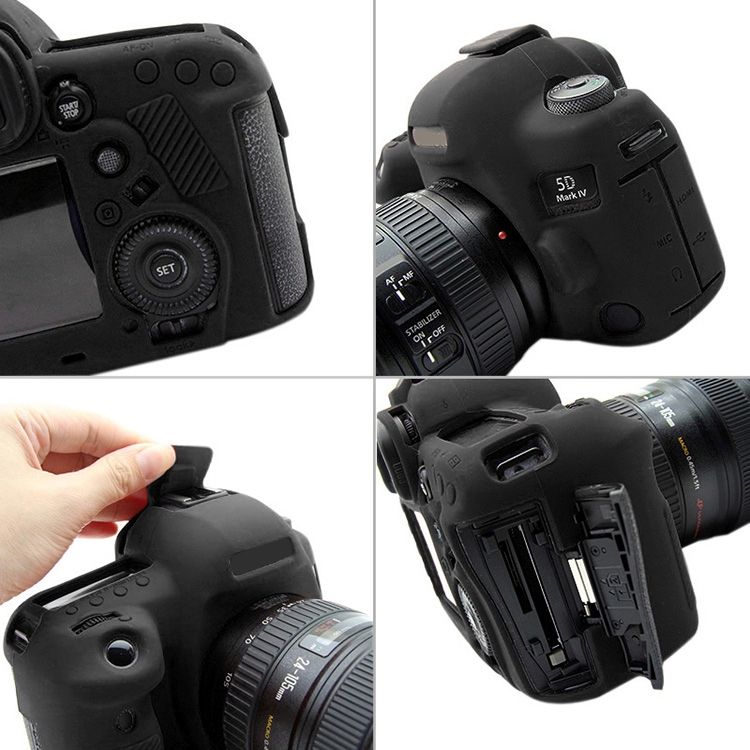 PULUZ Soft Silicone Protective Case For Canon EOS 5D Mark IV(Black)