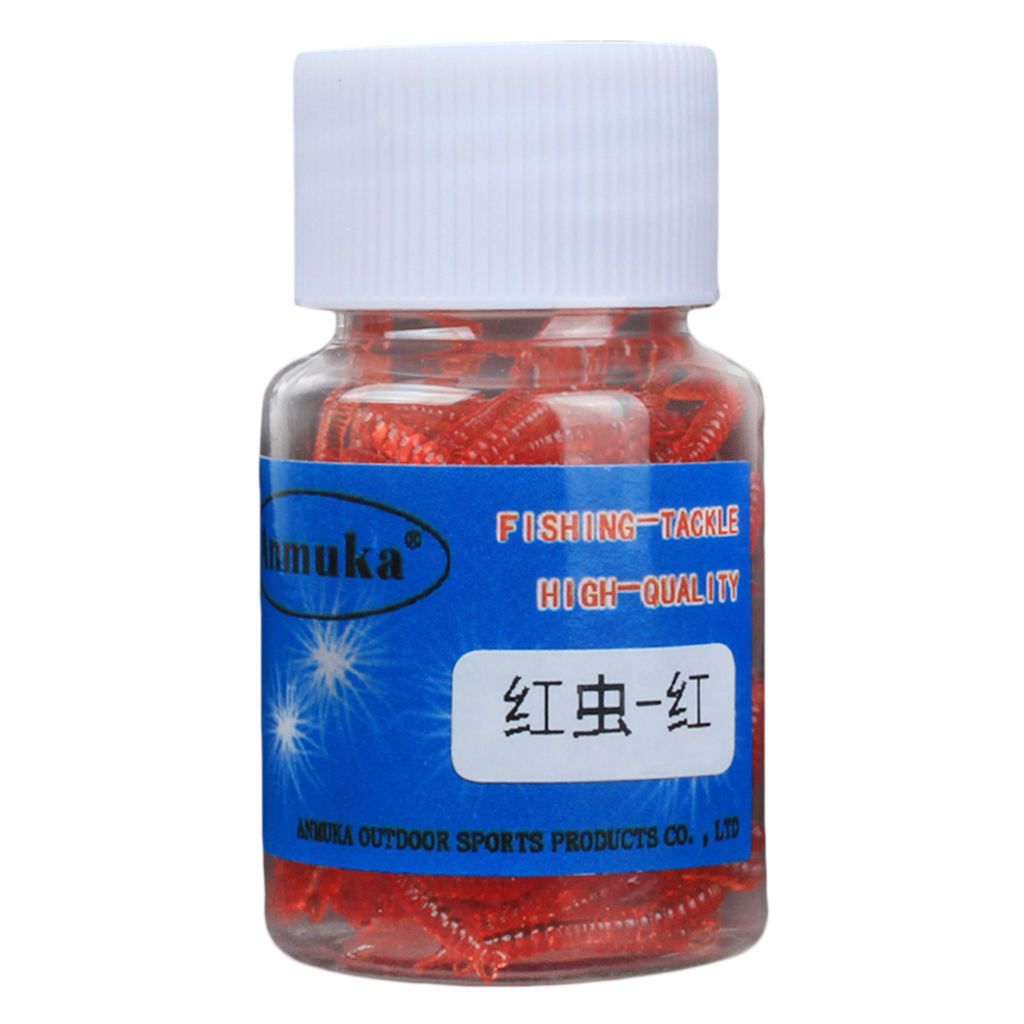 1 Box Imitation  Artificial Soft Bait   Red