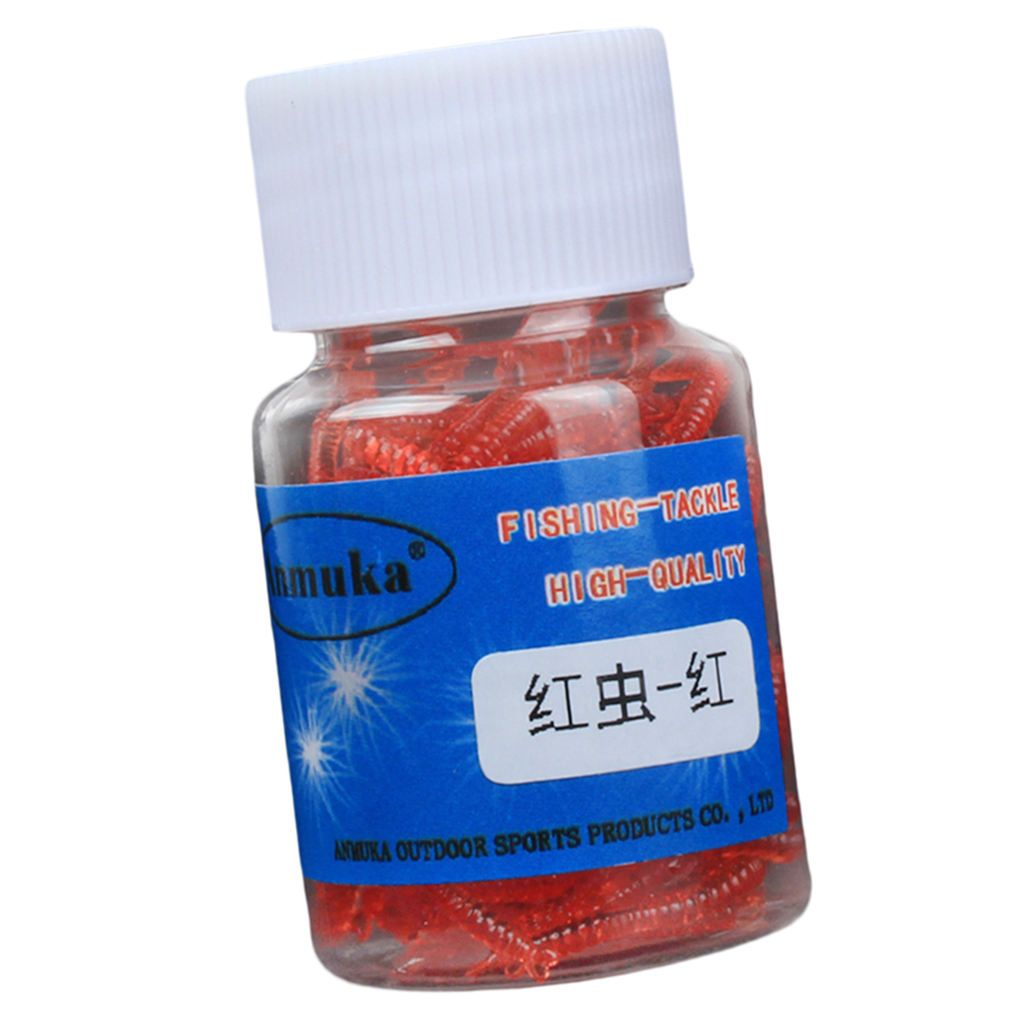 1 Box Imitation  Artificial Soft Bait   Red