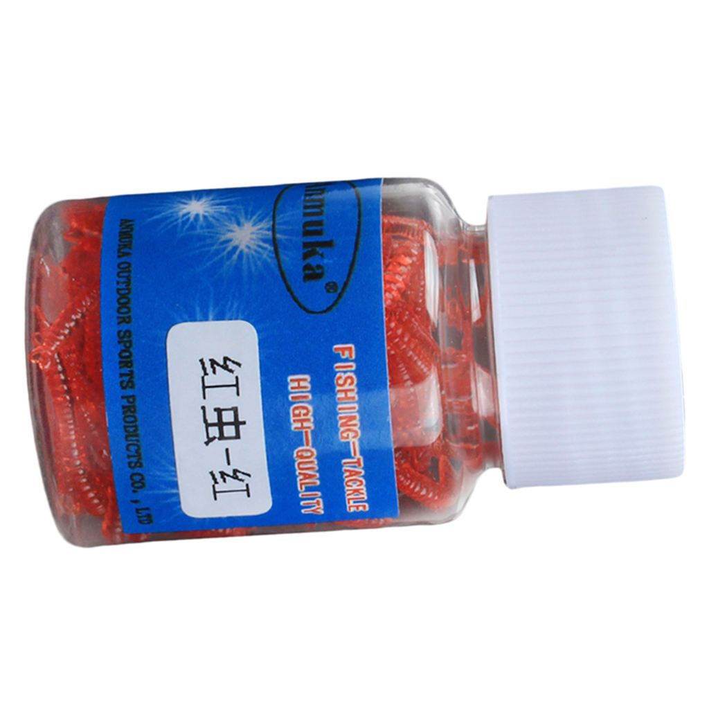 1 Box Imitation  Artificial Soft Bait   Red