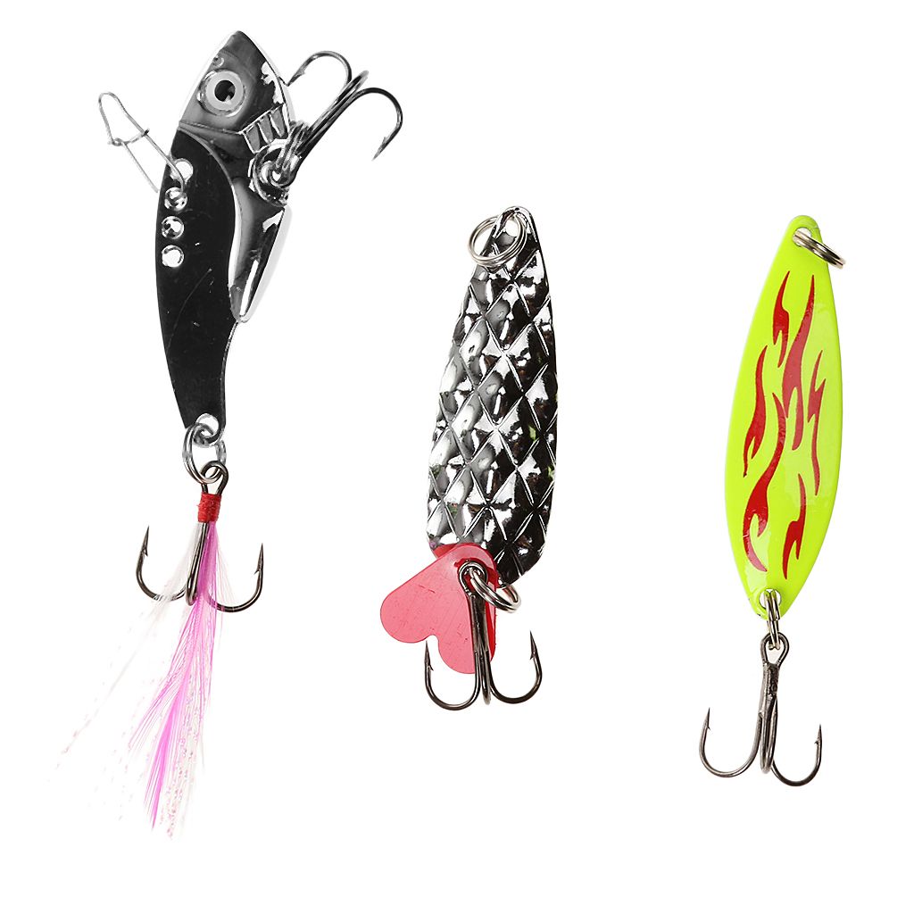 10pcs Assorted Metal   Bass CrankBait Spoon Crank Baits