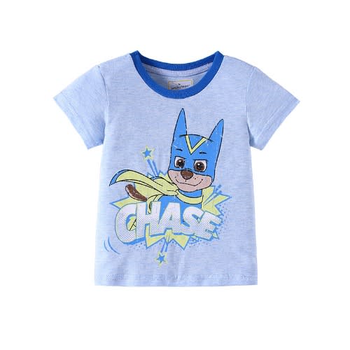 Chase Print Boy's Top- Blue
