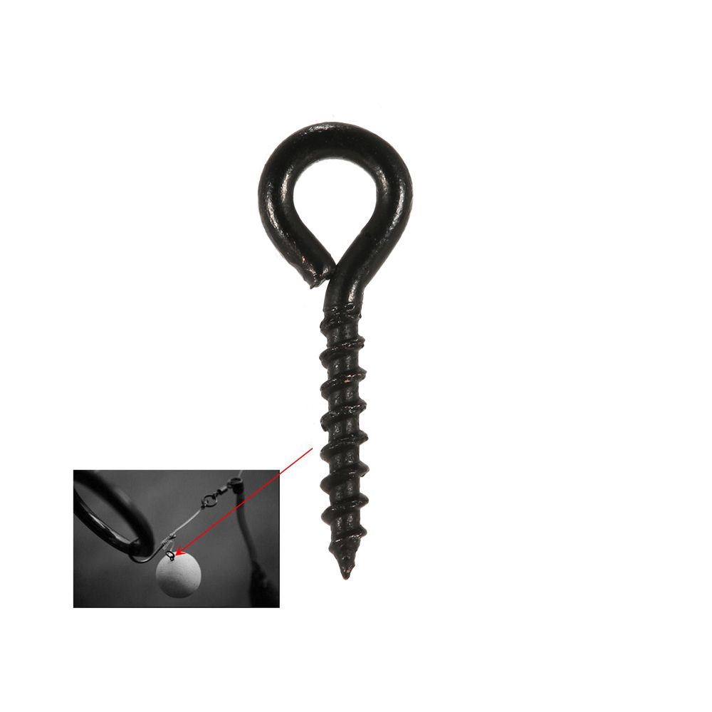 100pcs 12mm Carp Fishing Bait Screws Bore Rings Chod Rigs