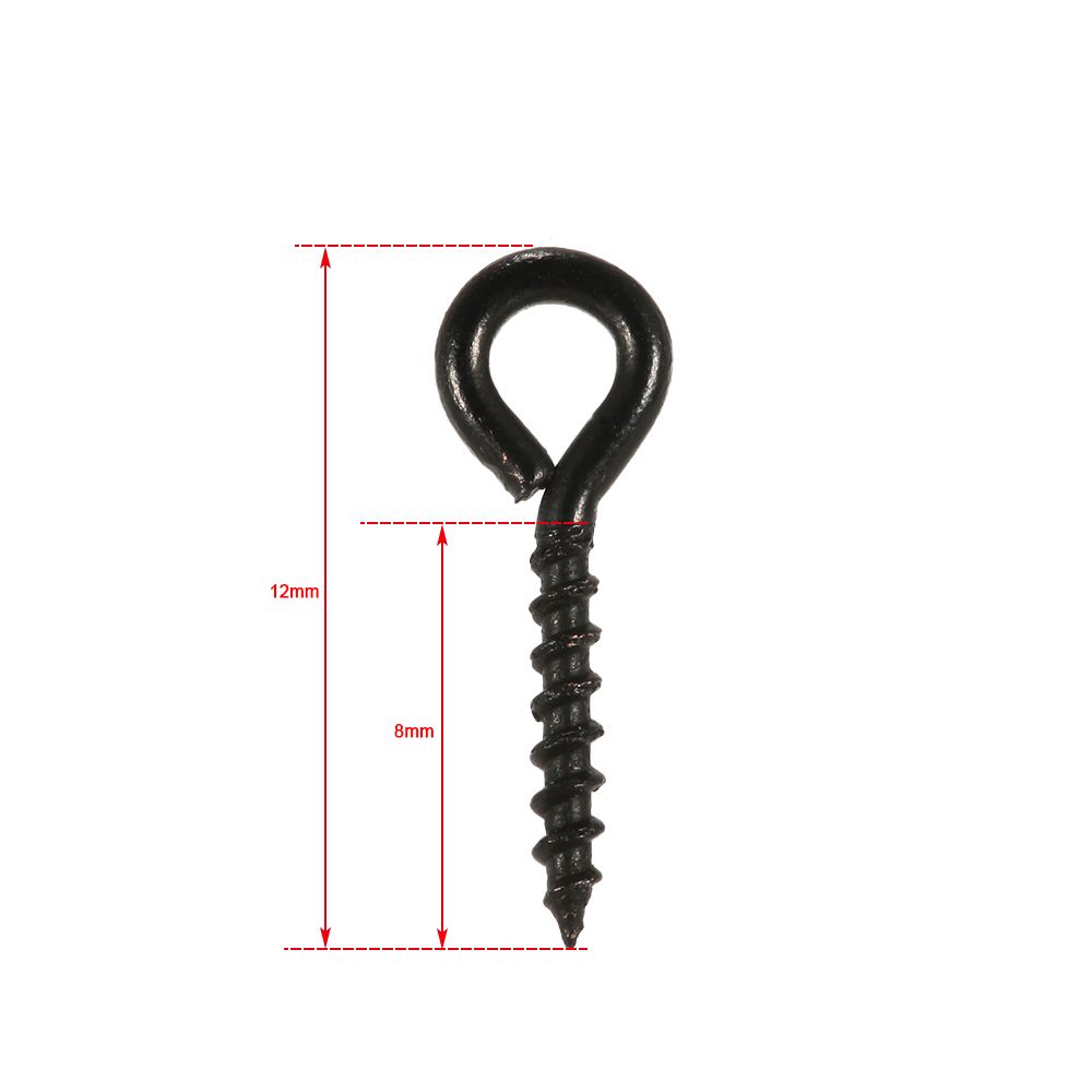 100pcs 12mm Carp Fishing Bait Screws Bore Rings Chod Rigs