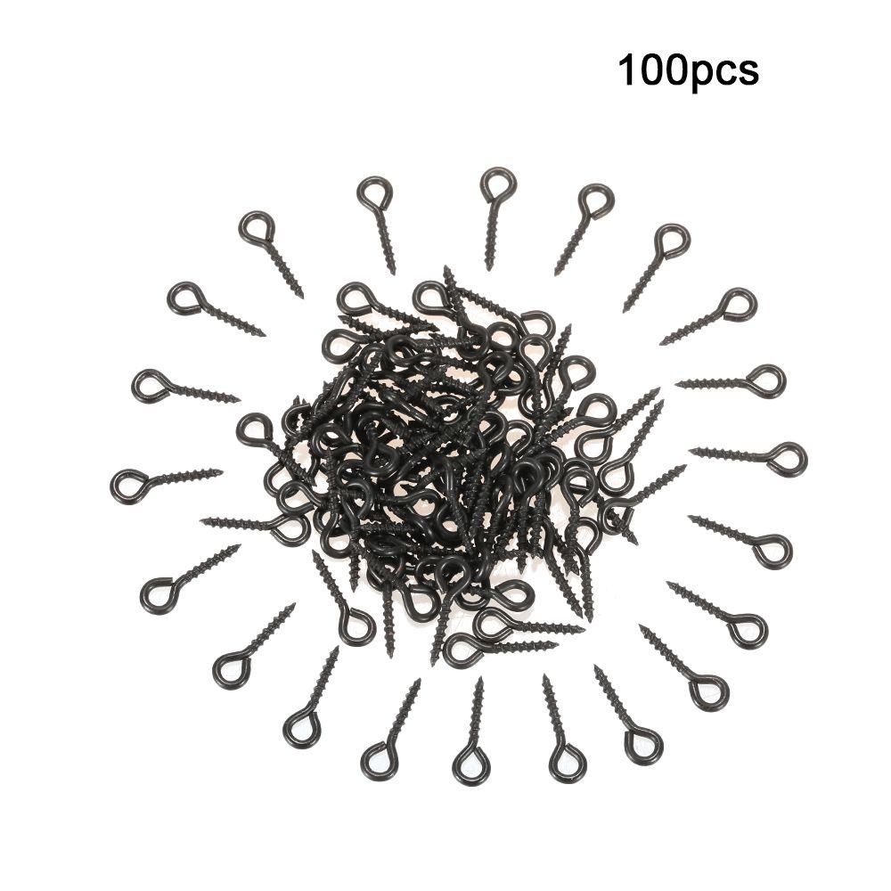 100pcs 12mm Carp Fishing Bait Screws Bore Rings Chod Rigs