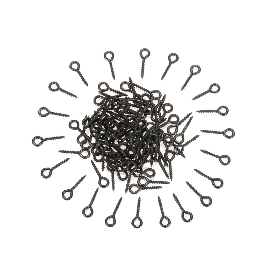 100pcs 12mm Carp Fishing Bait Screws Bore Rings Chod Rigs