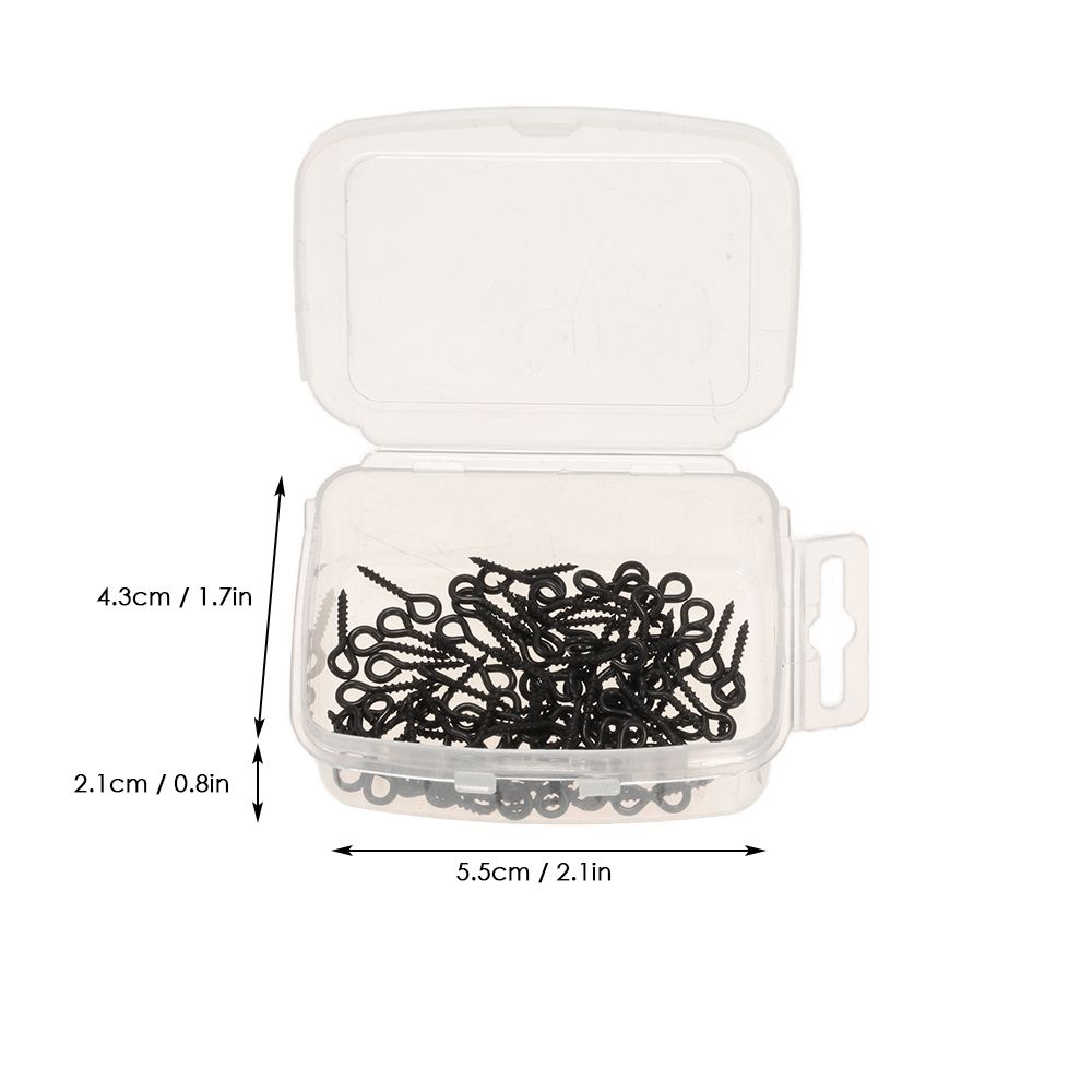 100pcs 12mm Carp Fishing Bait Screws Bore Rings Chod Rigs