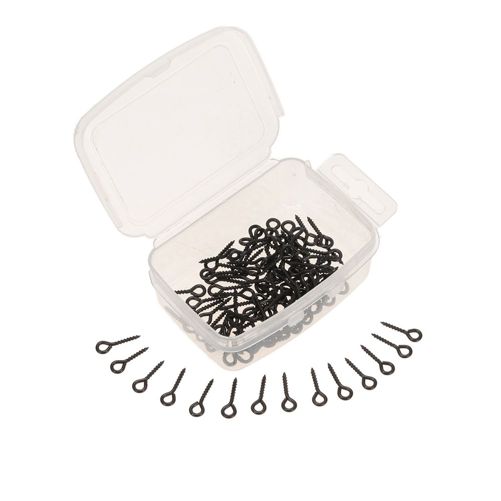 100pcs 12mm Carp Fishing Bait Screws Bore Rings Chod Rigs