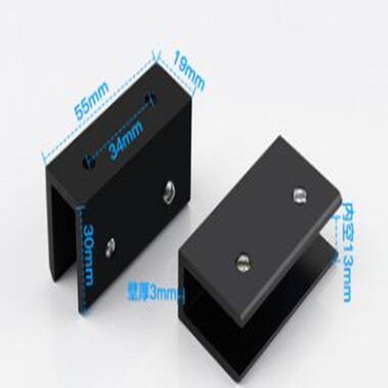 Aluminum Black Glass Clip Glass Accessories Card Clip Glass