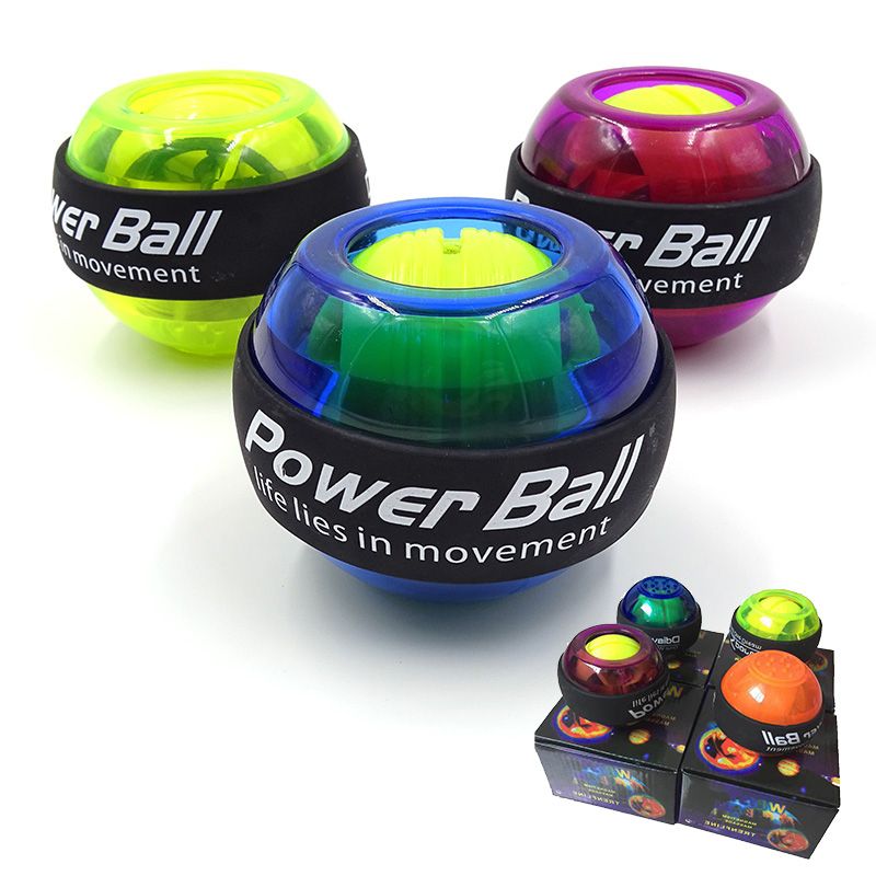 LED Wrist Ball Trainer Powerball Gyroscope Strengthener Gyro Power Ball Arm-Blue