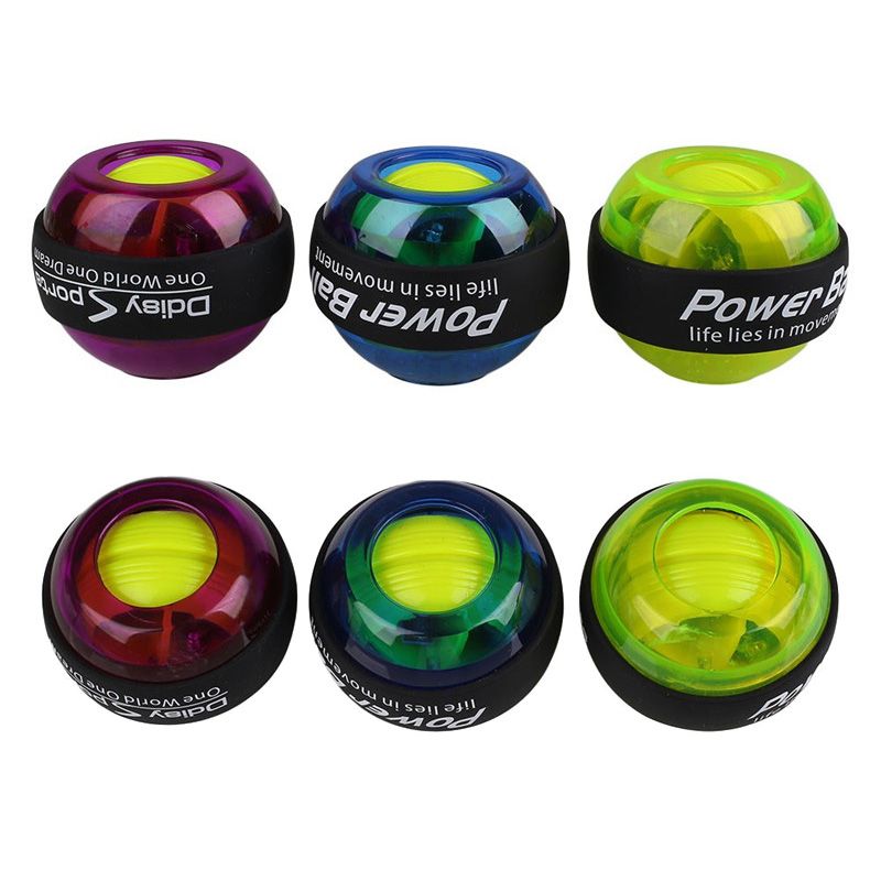 LED Wrist Ball Trainer Powerball Gyroscope Strengthener Gyro Power Ball Arm-Blue