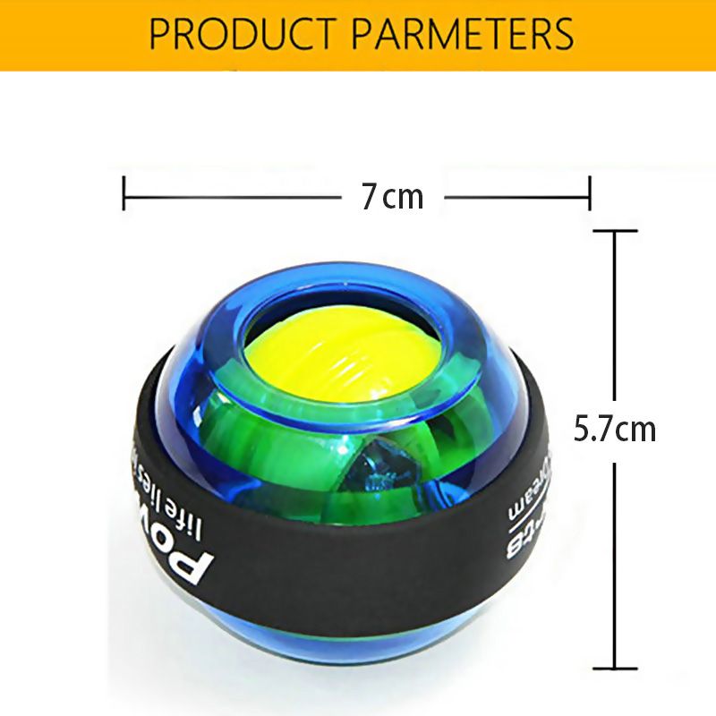 LED Wrist Ball Trainer Powerball Gyroscope Strengthener Gyro Power Ball Arm-Blue