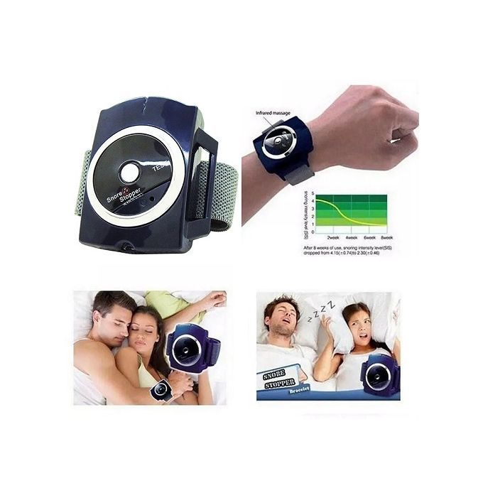 Snore Blocker Stopper Anti-Snoring Device Infrared Wristband