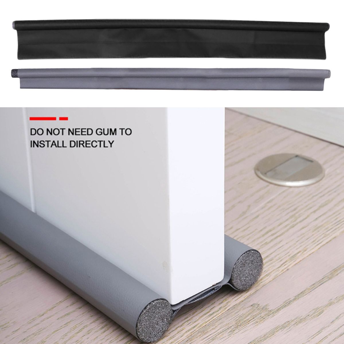 37.8 Inch Under Door Draft Stopper-Twin Door Draft Blocker
