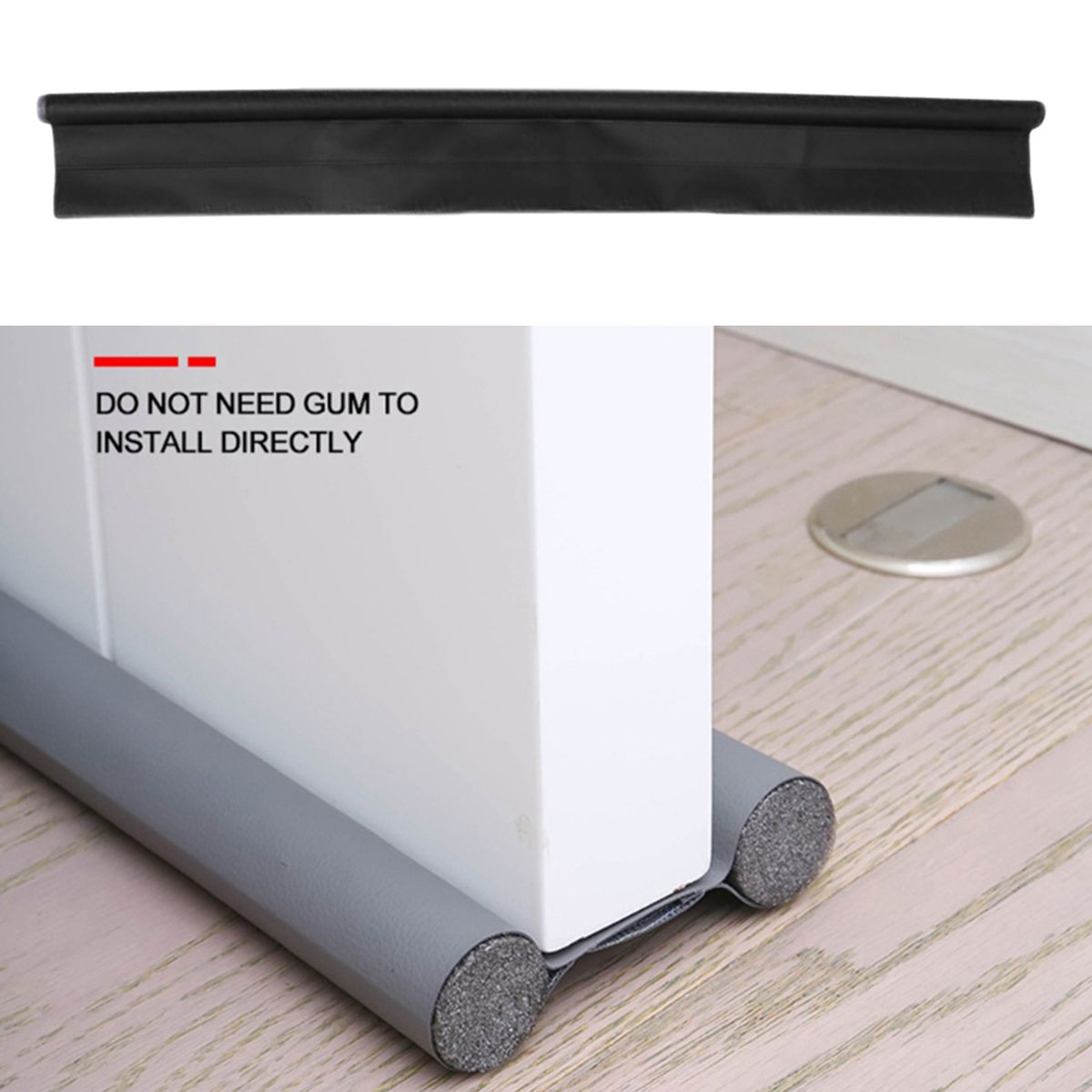 37.8 Inch Under Door Draft Stopper-Twin Door Draft Blocker