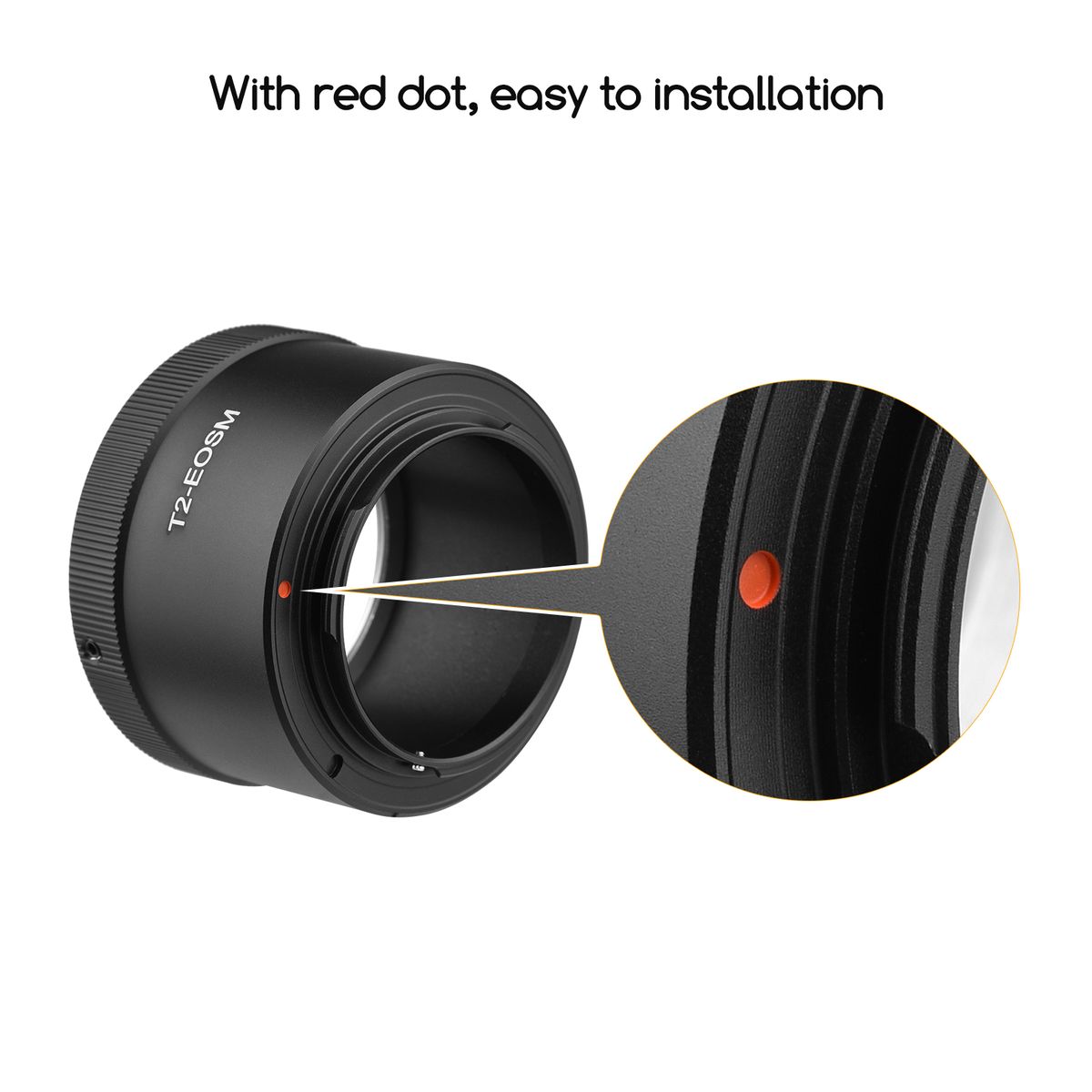 Manual Lens Mount Adapter Ring Aluminum Alloy For T2-Mount