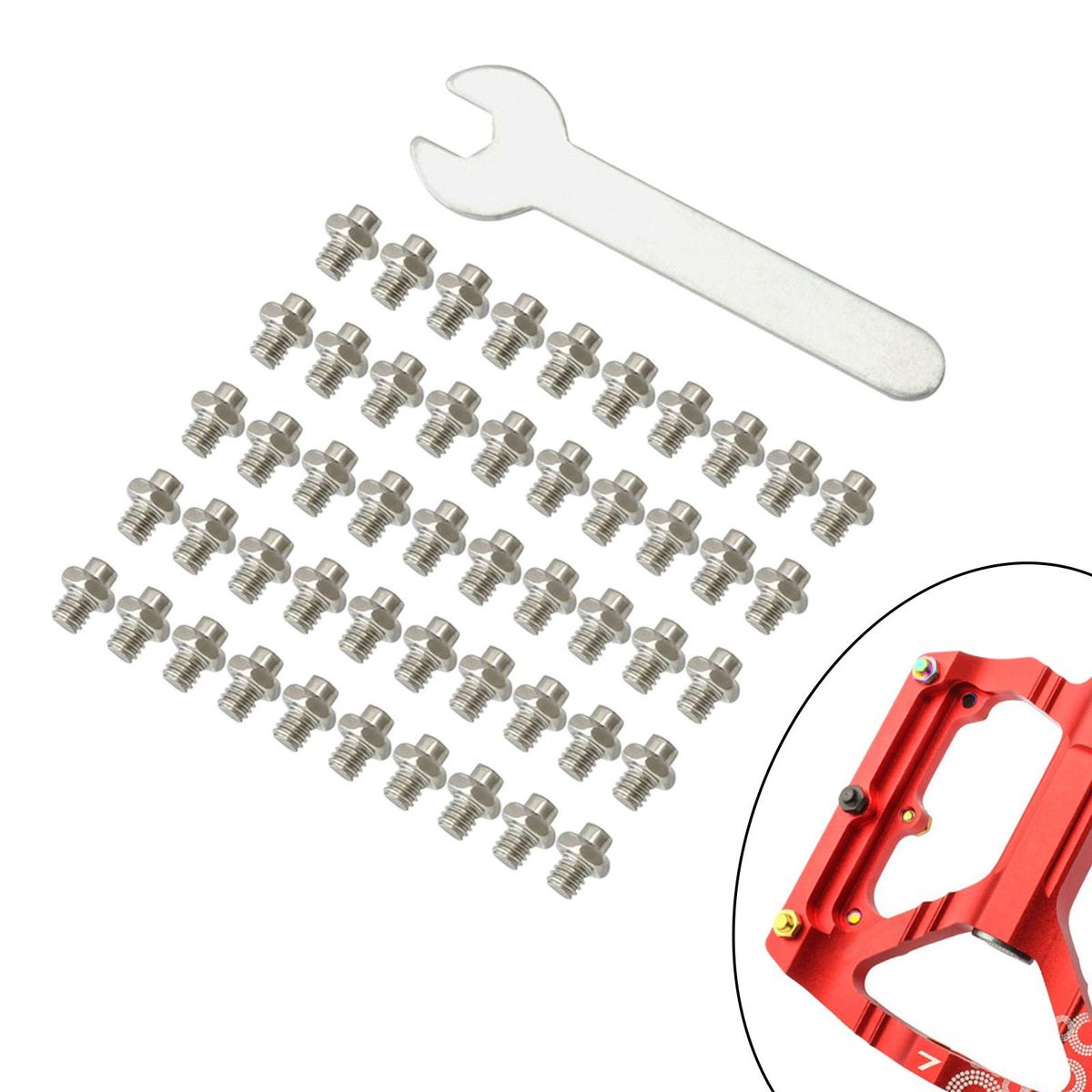 2x 50pcs Bike Pedal Screws Fixed Studs Non-Slip Bolts With
