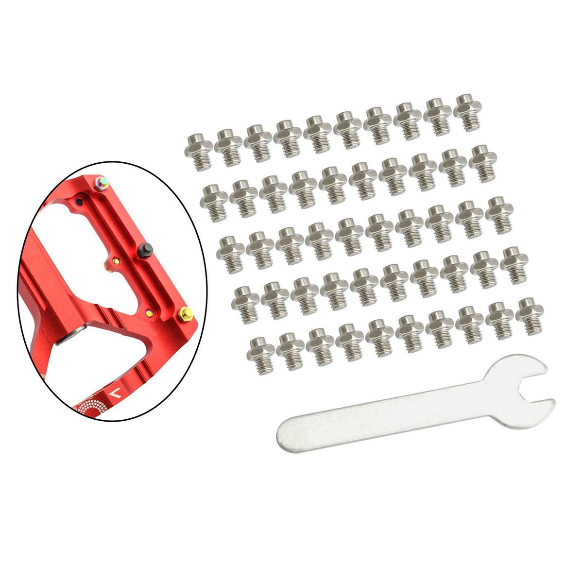 2x 50pcs Bike Pedal Screws Fixed Studs Non-Slip Bolts With