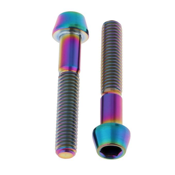 2x M6 Titanium Ti Screw Fairing  Taper Conical   M6x35mm