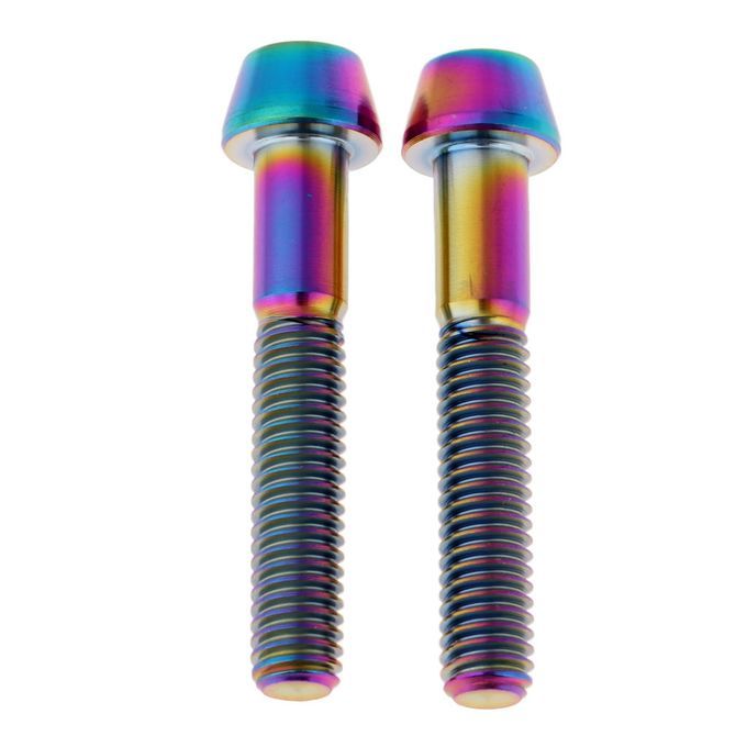 2x M6 Titanium Ti Screw Fairing  Taper Conical   M6x35mm