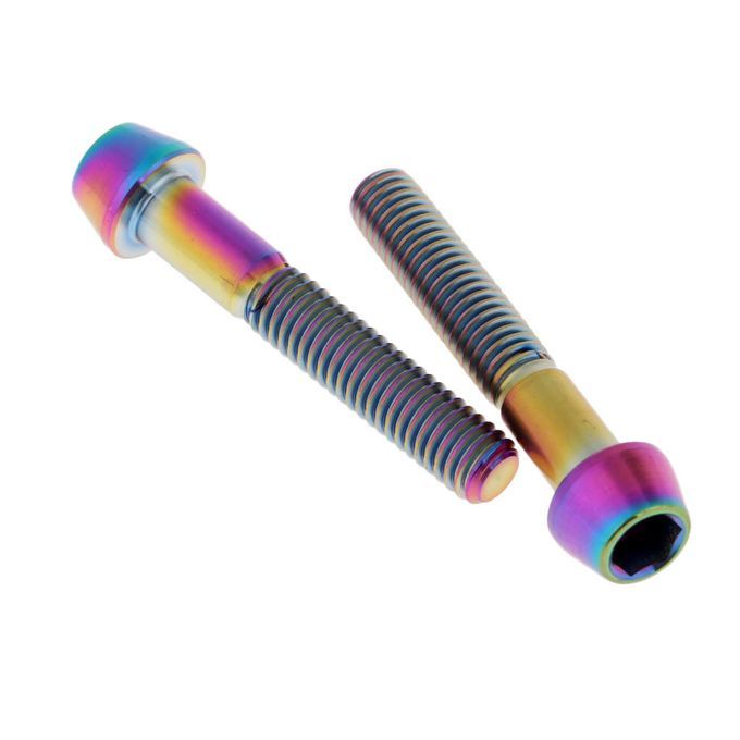2x M6 Titanium Ti Screw Fairing  Taper Conical   M6x35mm