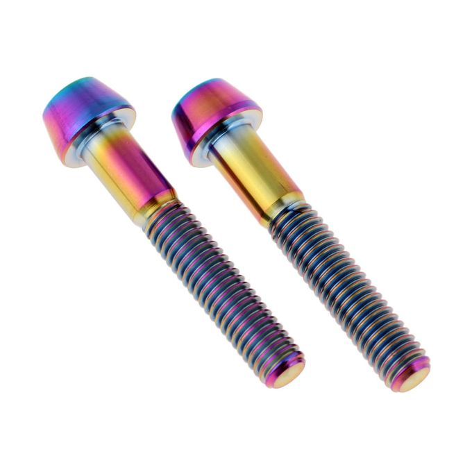 2x M6 Titanium Ti Screw Fairing  Taper Conical   M6x35mm