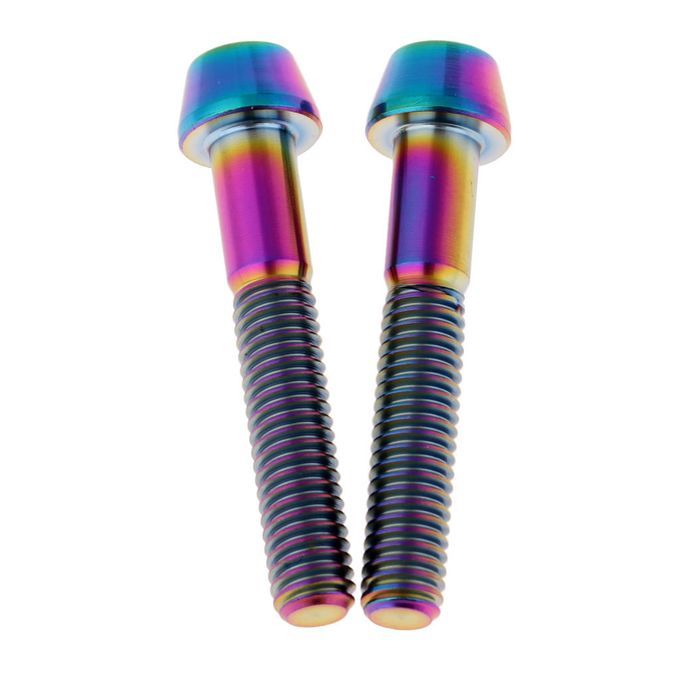 2x M6 Titanium Ti Screw Fairing  Taper Conical   M6x35mm