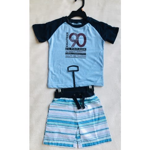 Boys Tshirt And Short Set- Blue