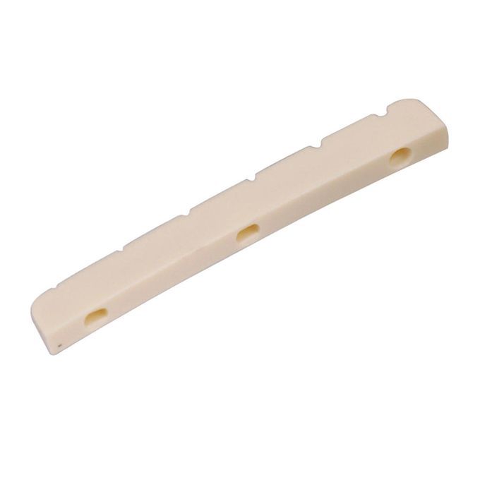 2Pcs Bass Bridge Slotted Nut String Instrument Replacement White