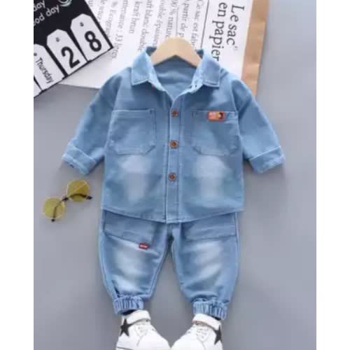 Lovely Boy's 2pcs Denim Set