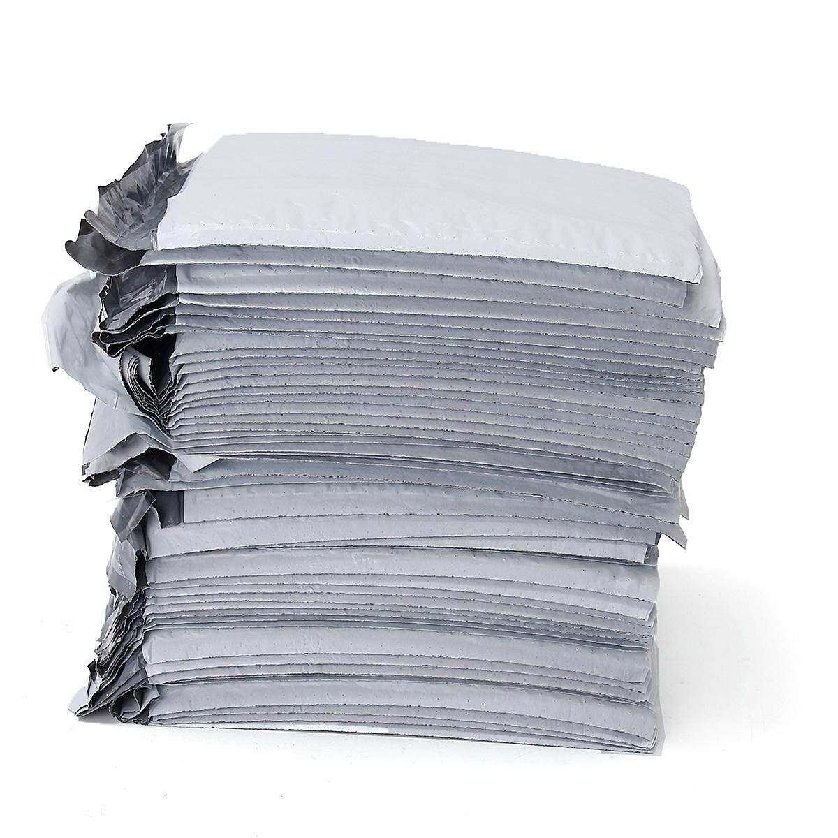 50Pcs Poly Bubble Envelopes Wrap Bag Padded Packing Pouches Phone Watch White