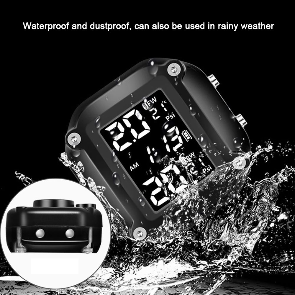 Motorcycle Tire Pressure Monitor TPMS Detector Portable Tire
