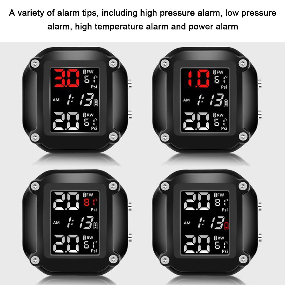 Motorcycle Tire Pressure Monitor TPMS Detector Portable Tire