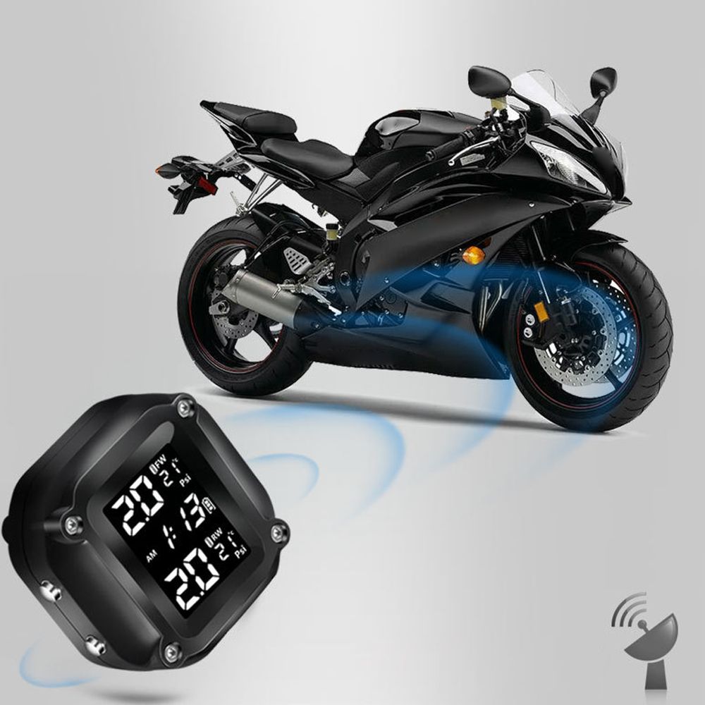 Motorcycle Tire Pressure Monitor TPMS Detector Portable Tire