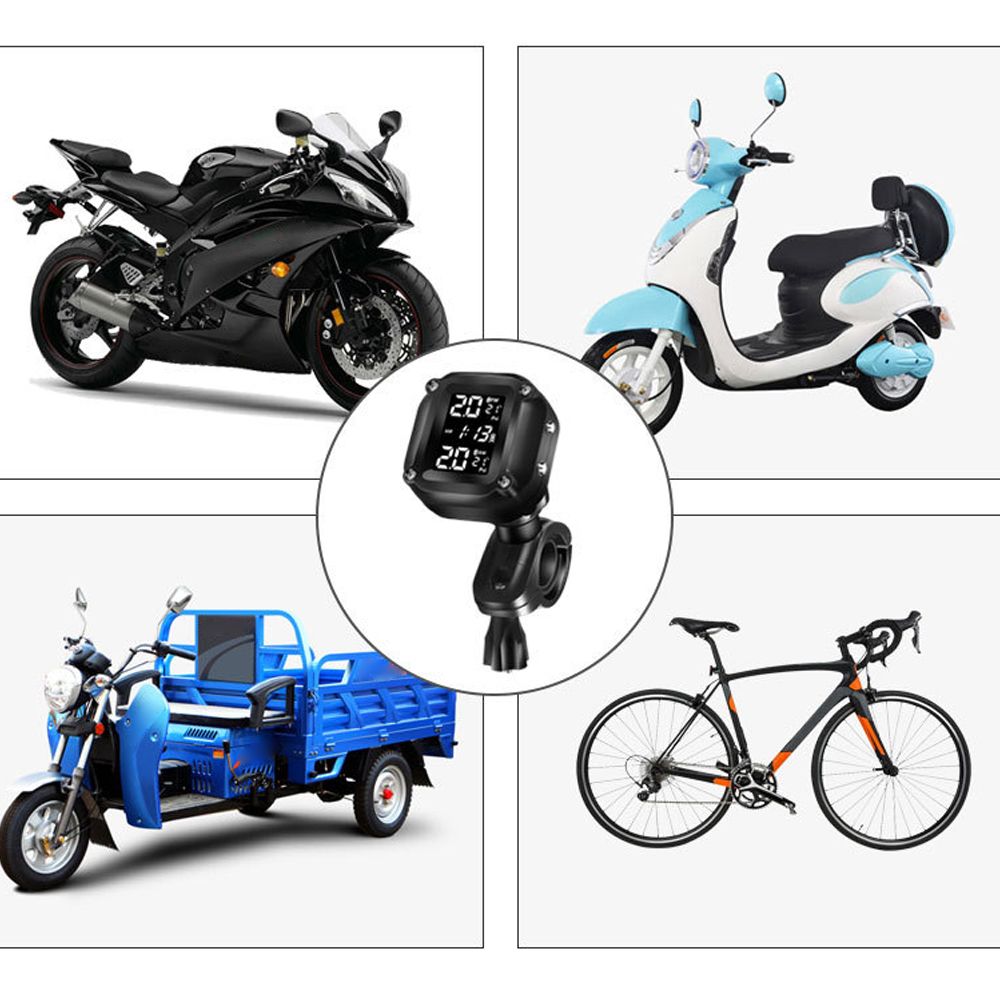 Motorcycle Tire Pressure Monitor TPMS Detector Portable Tire