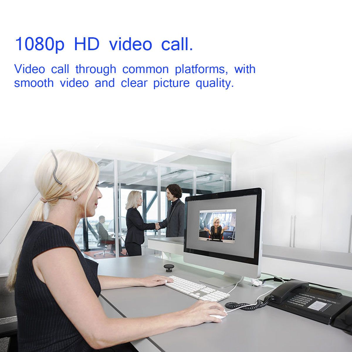 Rotatable 1080P HD Webcam USB PC Laptop Camera Video Recording With Microphone Online Tech Live Streaming