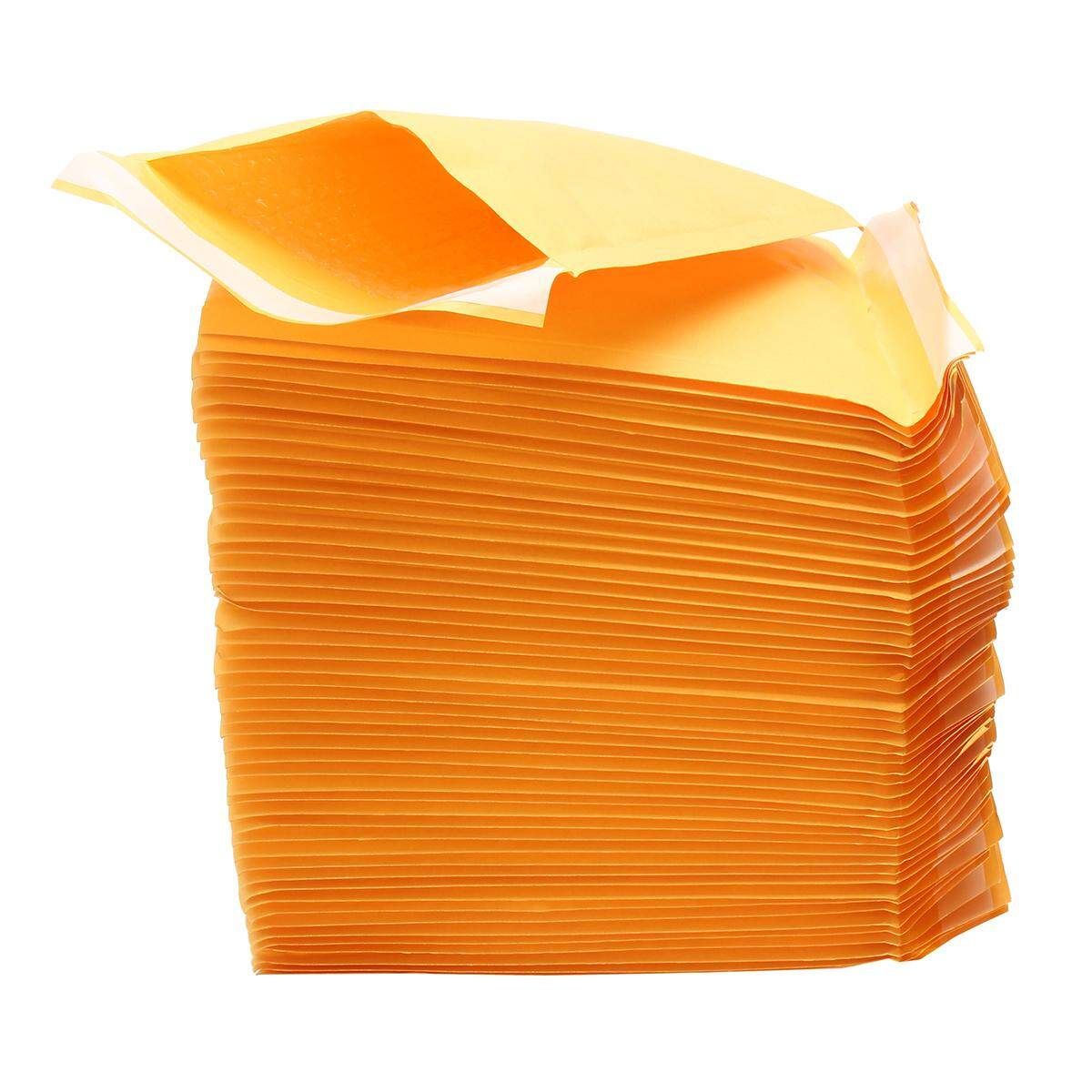 50pcs Kraft Bubble Mailer Padded Envelopes Yellow Self-Sealing Shipping Papers # 110x150mm 110x150mm
