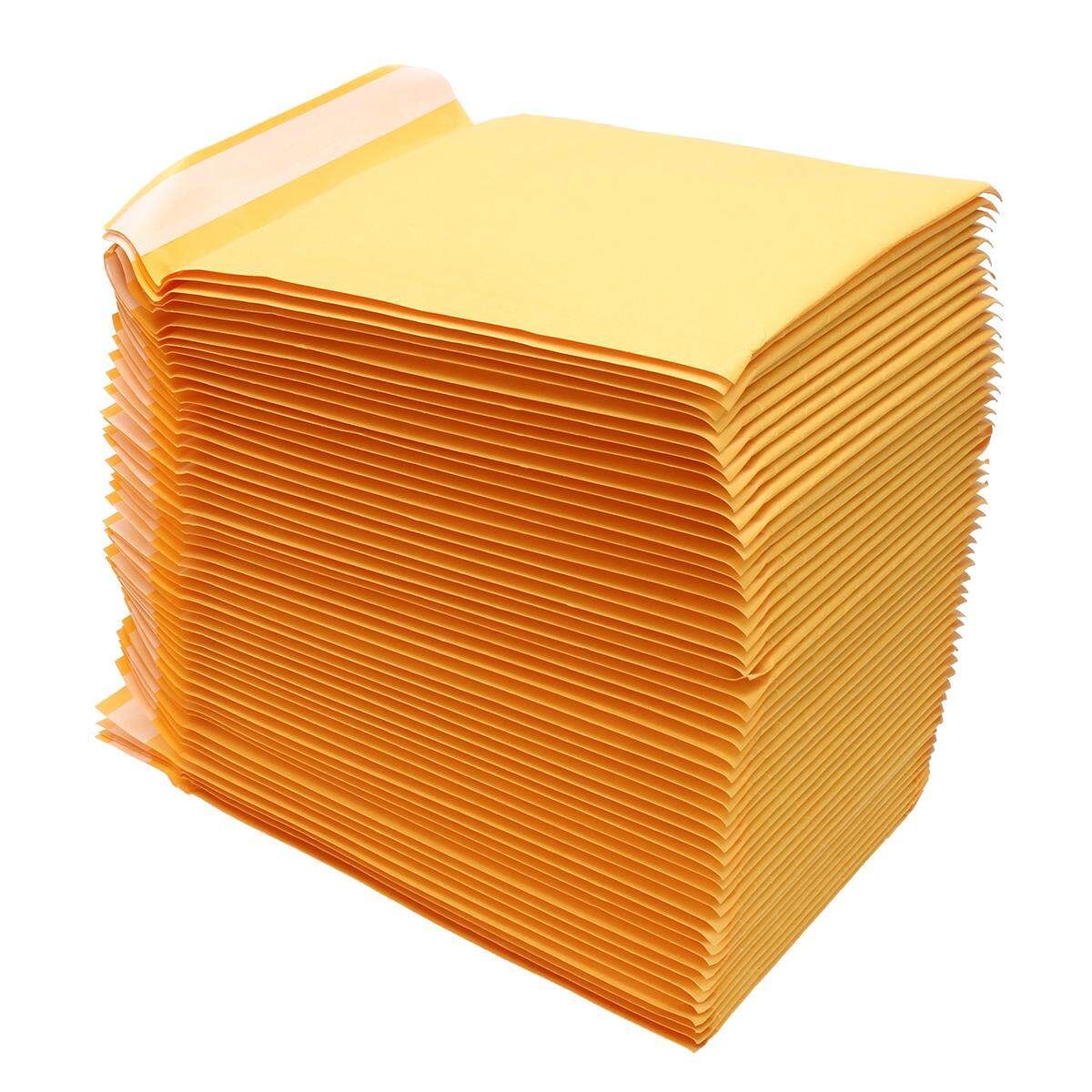 50pcs Kraft Bubble Mailer Padded Envelopes Yellow Self-Sealing Shipping Papers # 110x150mm 110x150mm